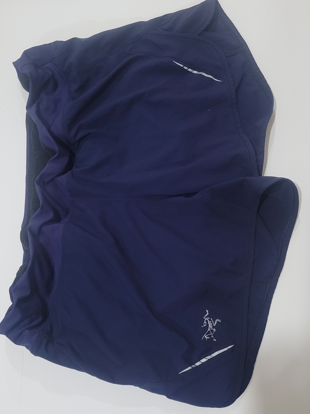 Arc'teryx Women's Deep Navy Athletic Running Shorts with Reflective Details